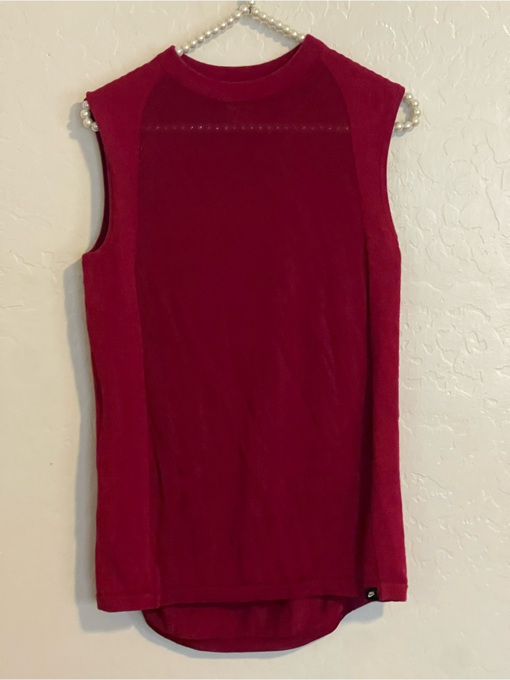Women's Nike Tech Knit Sleeveless Top Size S Flyknit Burgundy Maroon